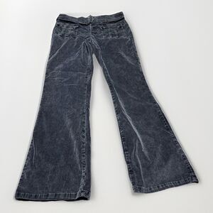 Y2K No Boundaries Nobo Womens Juniors Size 11 Corduroy Flare Pants Gray